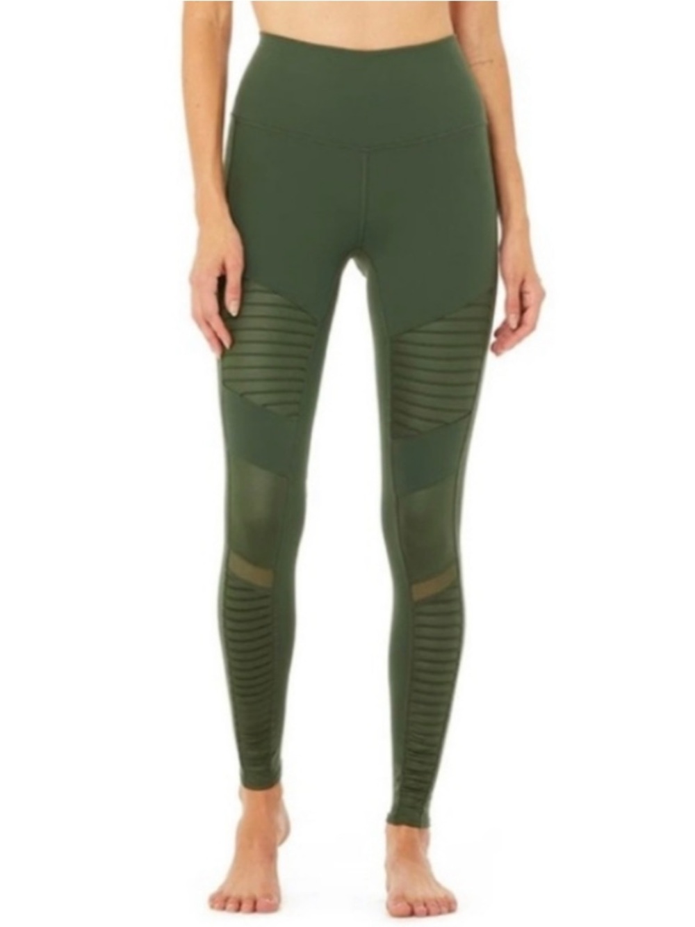 Alo Yoga Olive Green Moto Leggings Size Medium